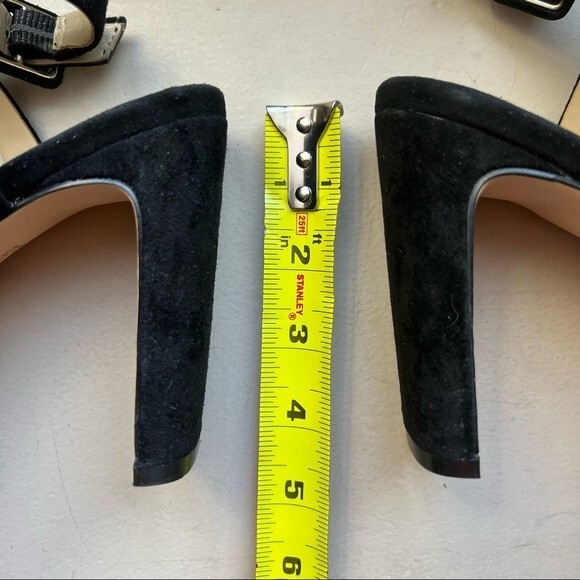 Enzo Angiolini Trudy Black Suede Heeled Sandal Shoes Women’s Size 9.5 - Picture 8 of 13